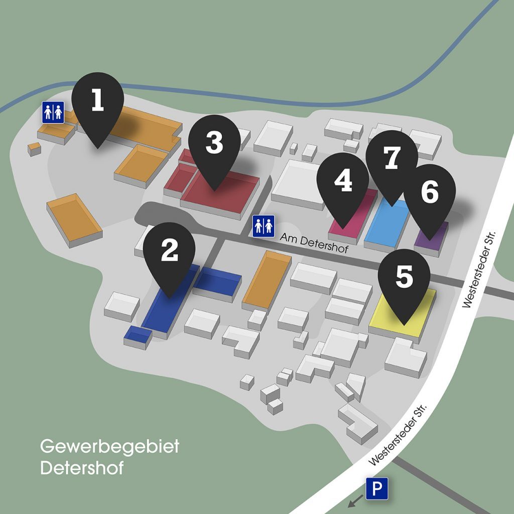 Standortkarte Gewerbegebiet Detershof 1