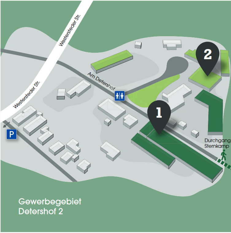Standortkarte Gewerbegebiet Detershof 2