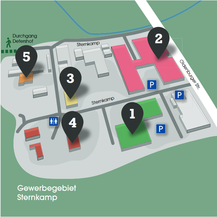 Standortkarte Gewerbegebiet Sternkamp