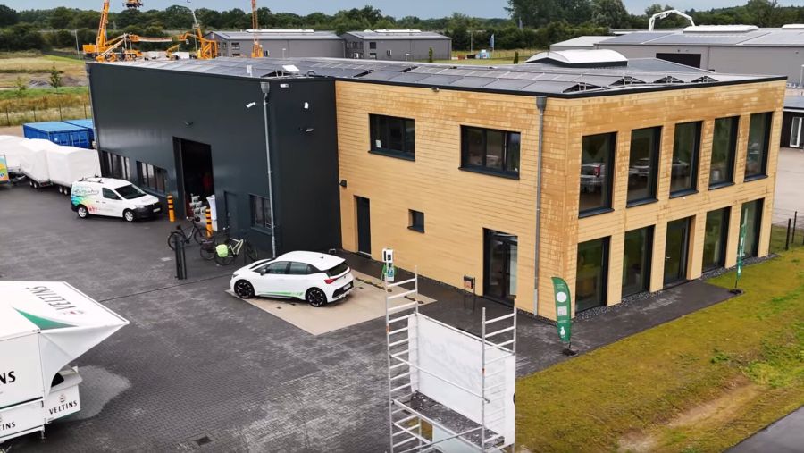 Westerstede Luftbild über dem Stadtzentrum